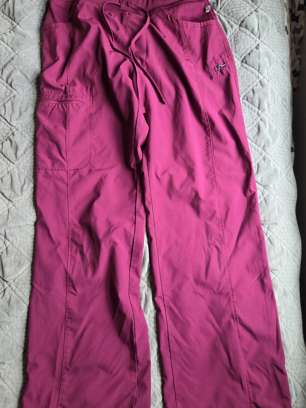 Women's Cherokee Infinity Straight Leg Scrub Pants Medium Wine Red